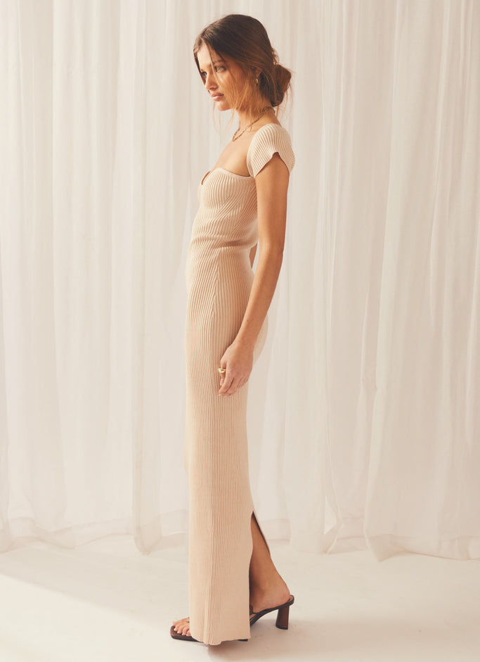 Vanessa Knit Midi Dress - Ivory