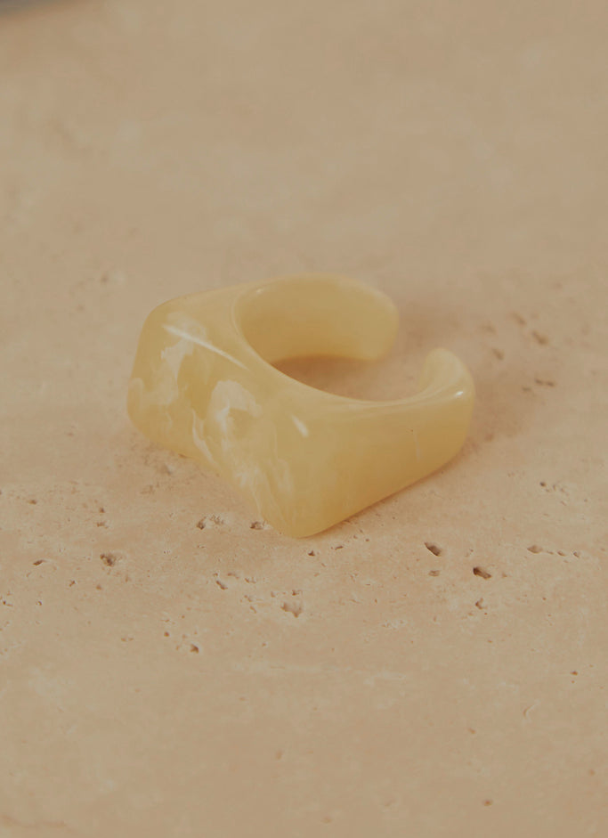 On My Mind Resin Ring - Ivory