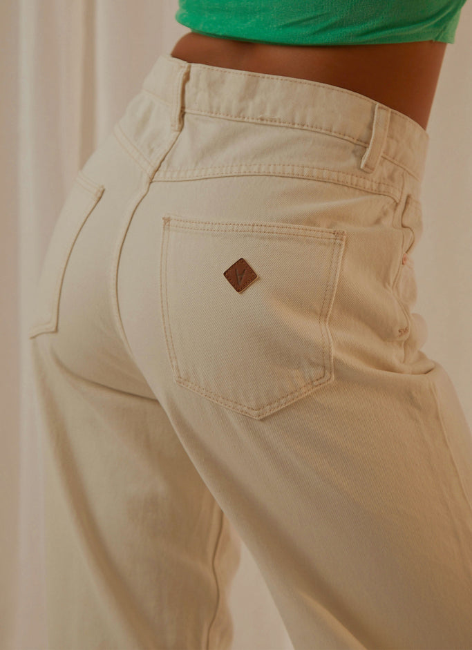 A Slouch Jean - Stone White