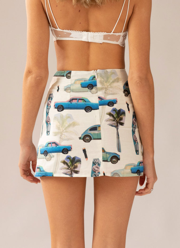 Days Like This Linen Mini Skirt - Paved Paradise