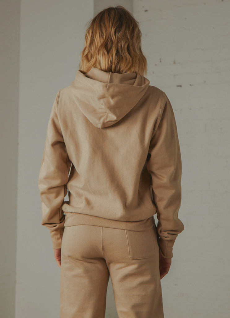 Reverse Weave Boyfriend C Hoodie - Country Walnut