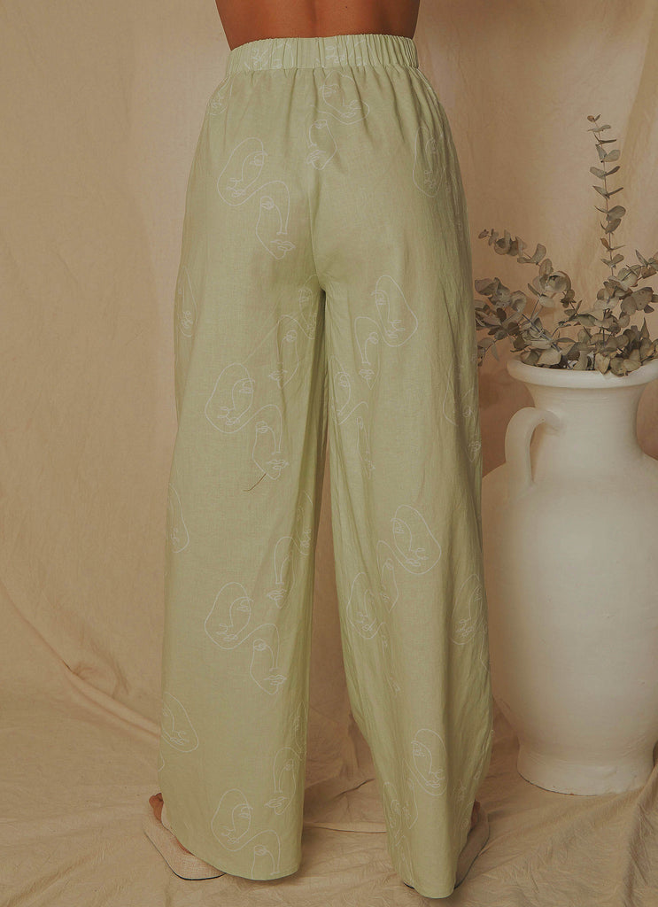 Isola Linen Pants - Sage