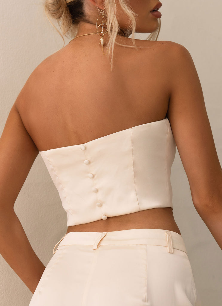 The Real Thing Bustier Top - Pearl