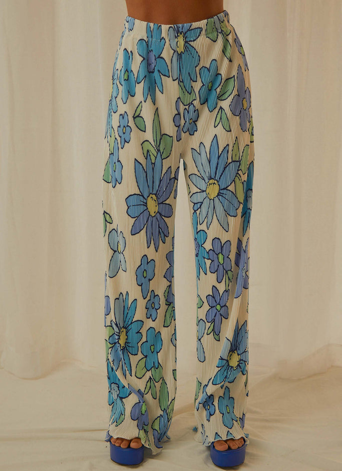 90s Muse Pants - Blue Blossom