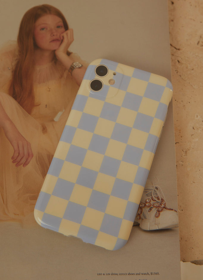 The Moment iPhone Case - Blue Check