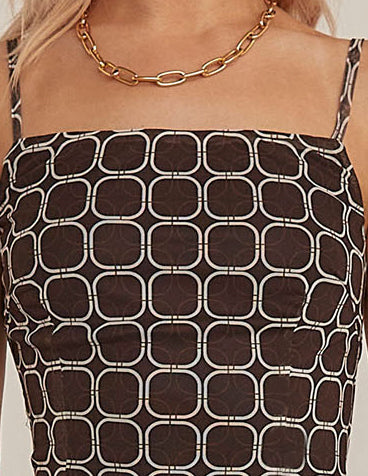 An L.A Kinda Love Maxi Dress - Chocolate Geo