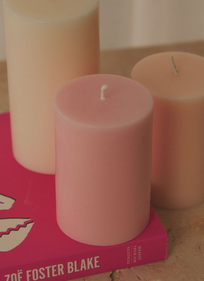 Moreton Eco Slim Pillar Candle- 5 x 7.5cm - Blush Pink