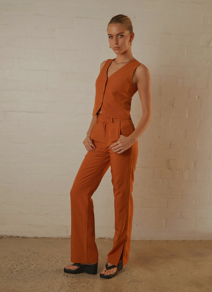 Tess Suit Pants - Terracotta