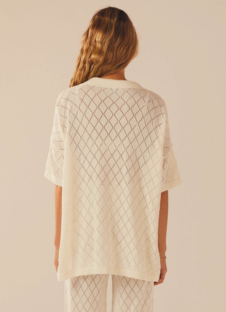 Jaded Knit Shirt - White Sand