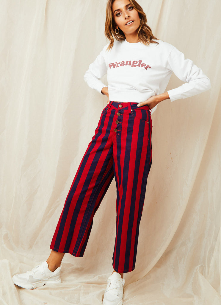 Revel Cropped Fleece Sweater - White