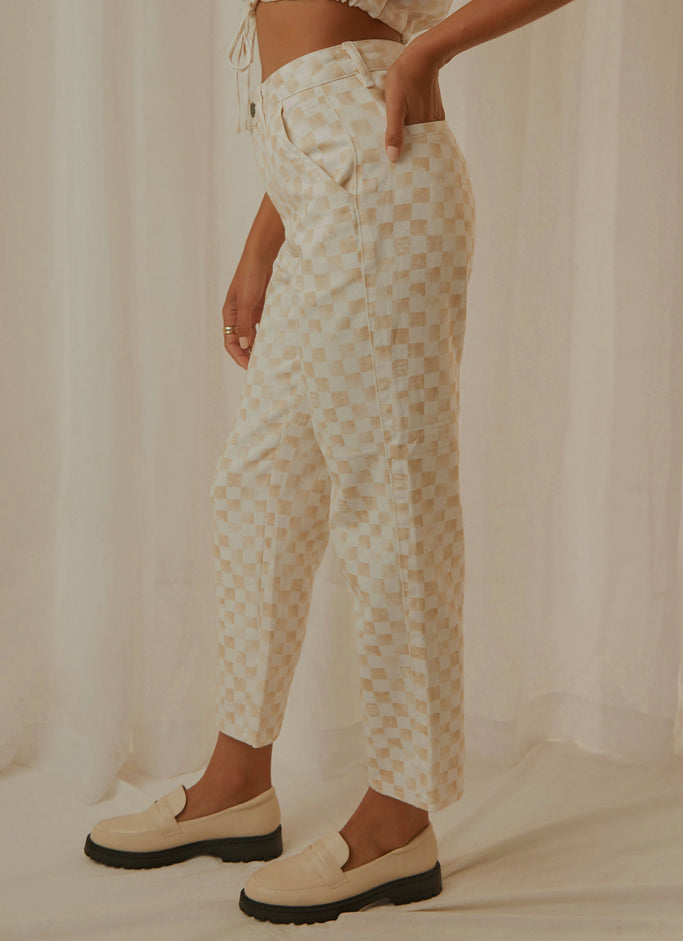 California Pant - Sand checker