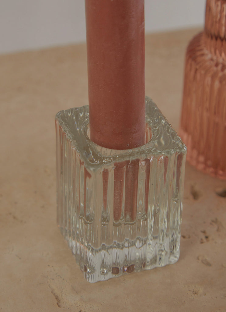 Enzo Vintage Taper Holder - Clear