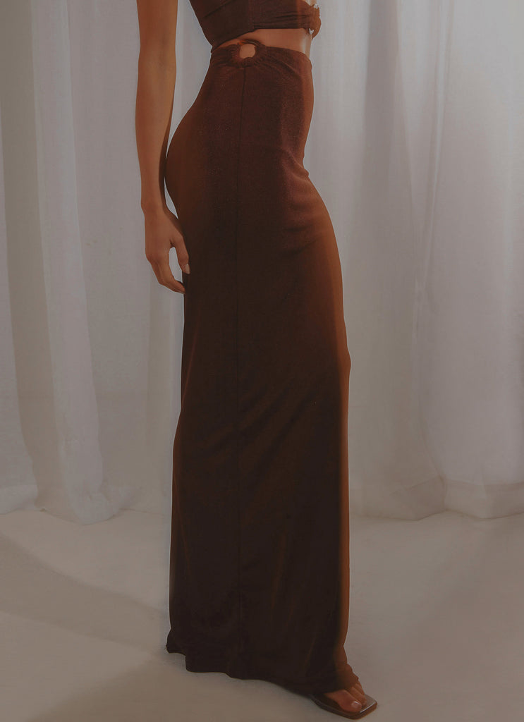 Linda Maxi Skirt - Choc Brown