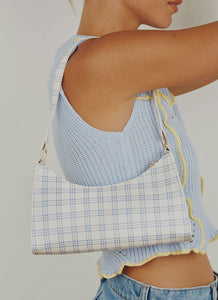 Avalon Handbag - Blue Gingham