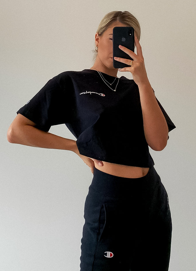 Heritage Crop Tee - Black