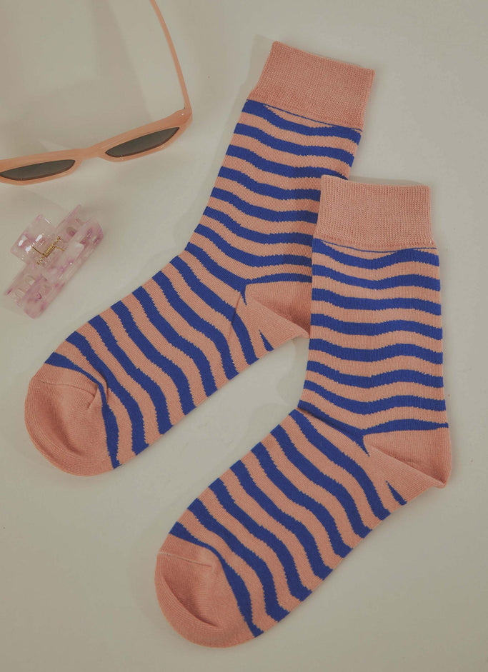 Say So Socks - Blue Stripe