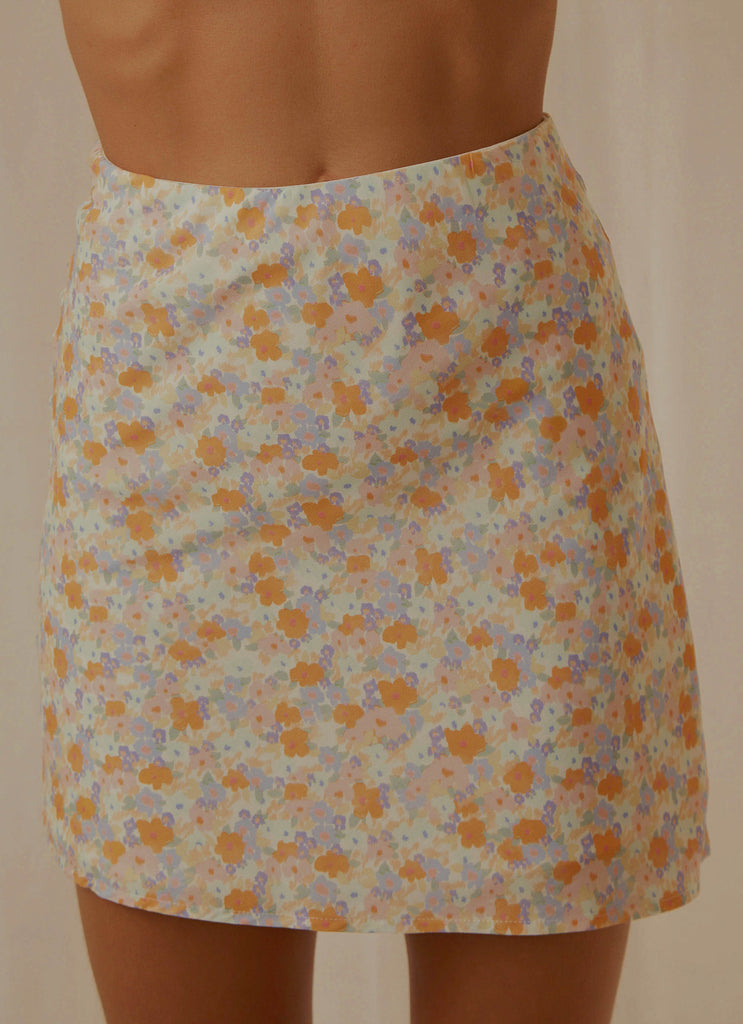 Pasadena Skirt - Peach Floral
