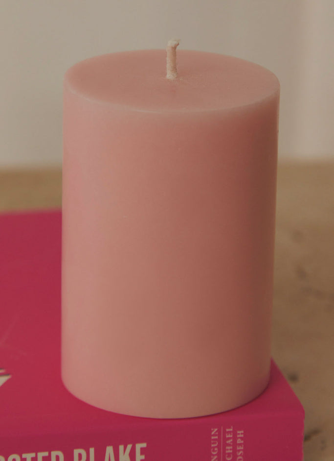 Moreton Eco Slim Pillar Candle- 5 x 7.5cm - Blush Pink