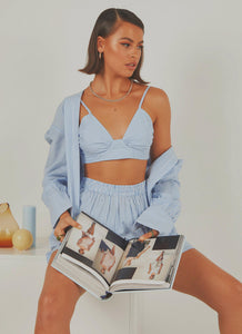 Coasting Bralette - Blue & White Stripe