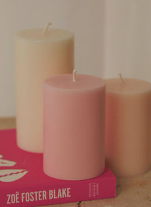 Moreton Eco Slim Pillar Candle- 5 x 7.5cm - Blush Pink