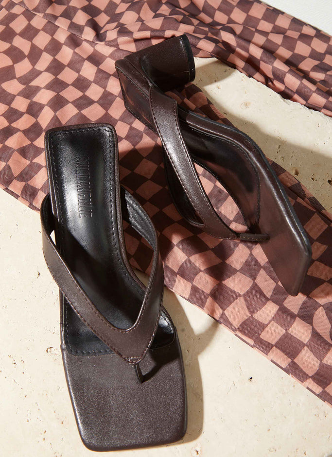 Cool Girl Summer Heels - Choc Brown