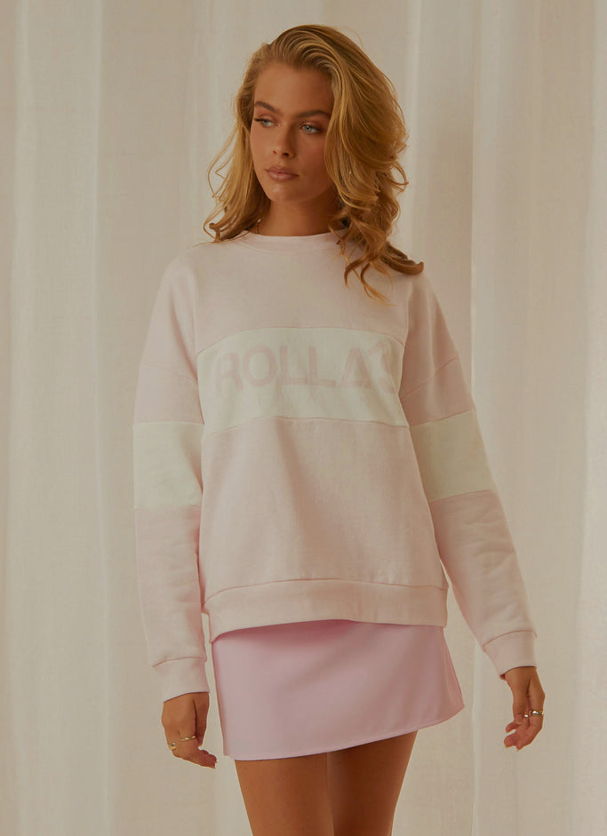 Split Logo Sweater - Pink