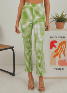 Palmero Pants - Green Gingham