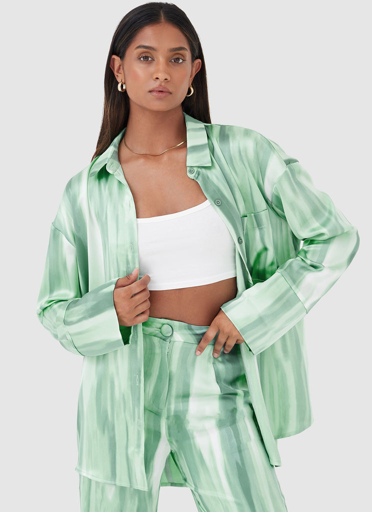Norma Shirt - Green Dye Print