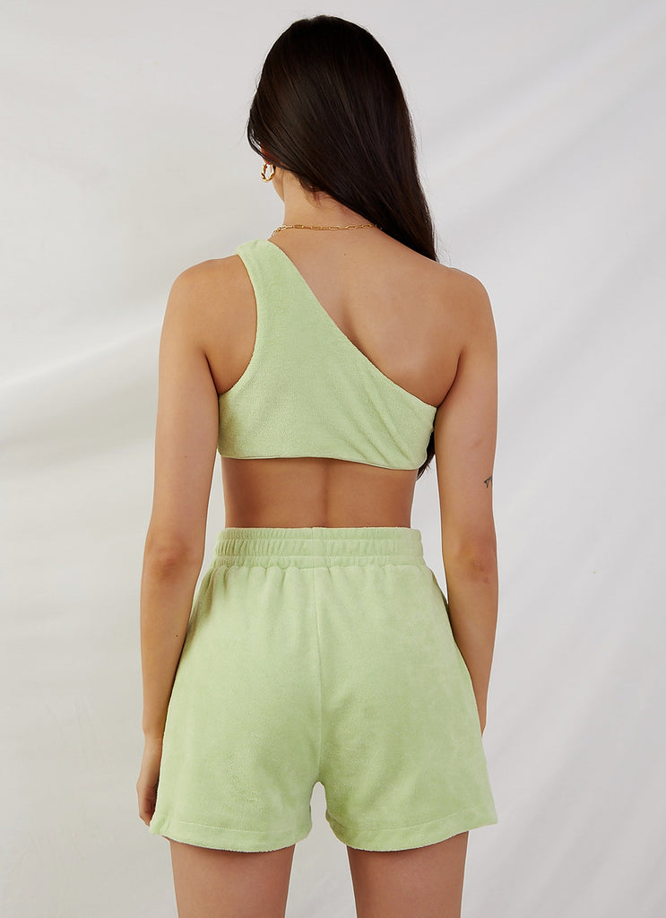 Solstice Terry Crop Top - Green