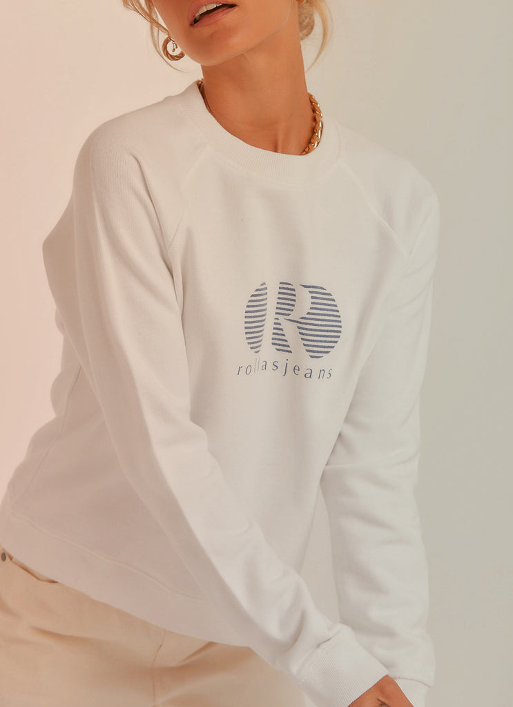 80s Sport Sweater - White
