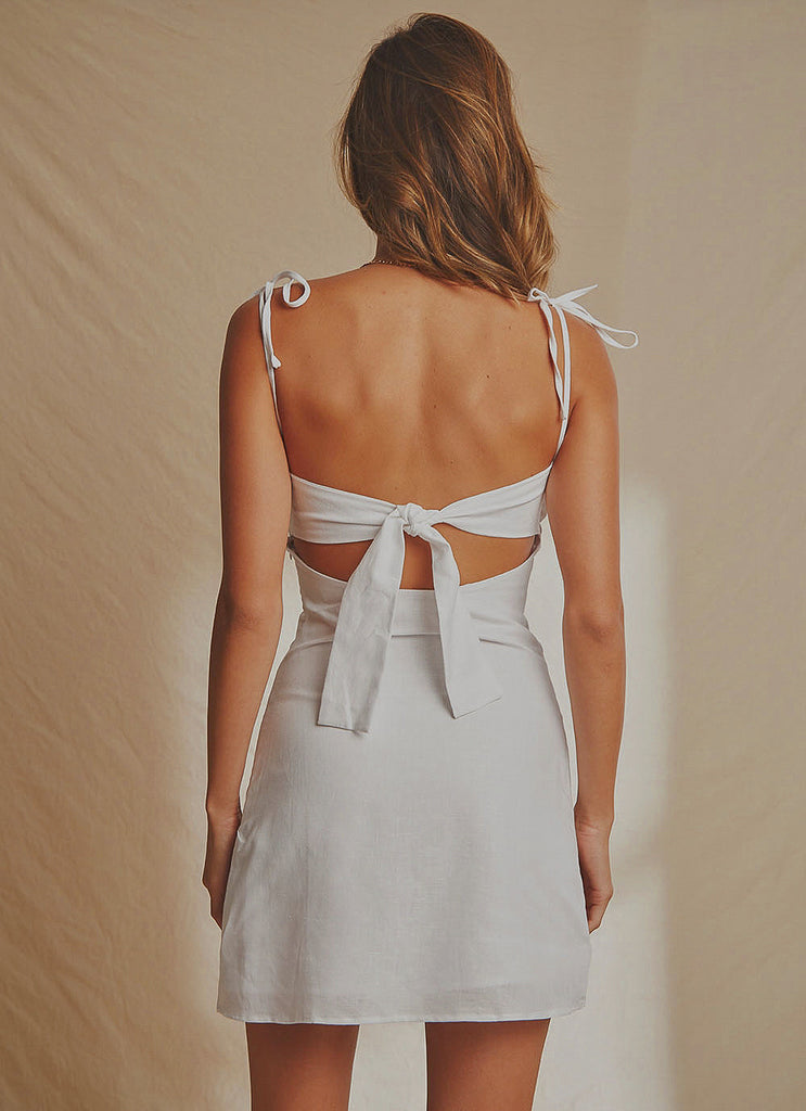 Style File Linen Mini Dress - White