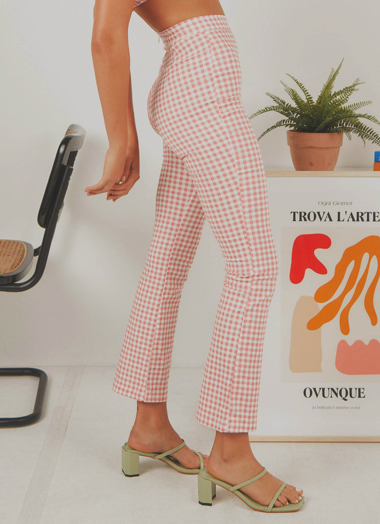 Palmero Pants - Pink Gingham