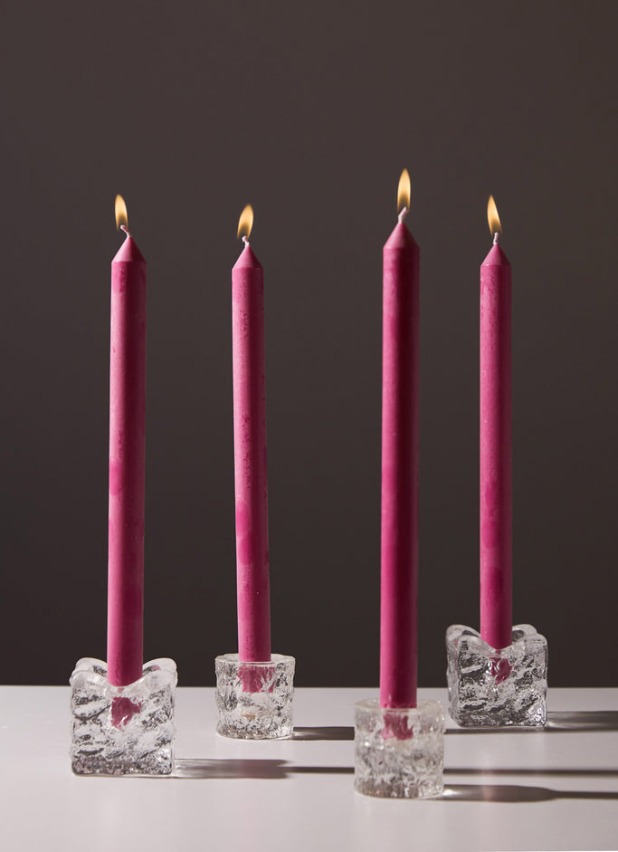 Moreton Eco Dinner Candle 4 Pack - Magenta