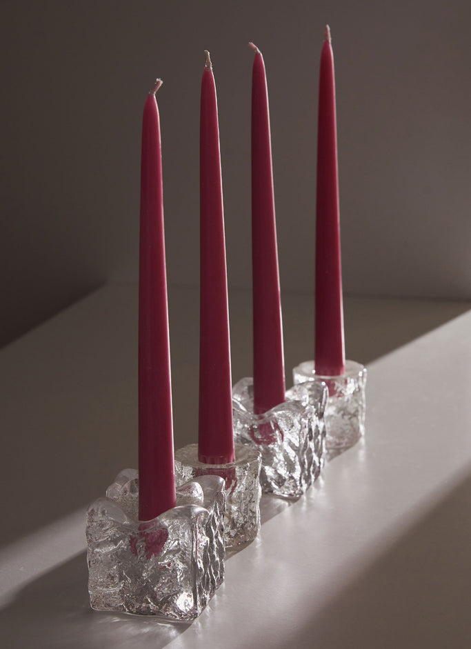 Moreton Eco Taper Candle Pack of 4 - Rose Pink