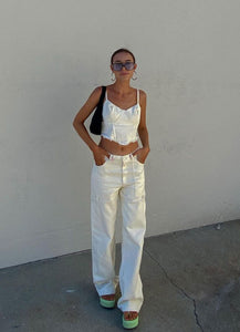 Postcard Drill Carpenter Pant - Ivory