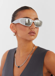 Cyber Hacker Sunglasses - Silver