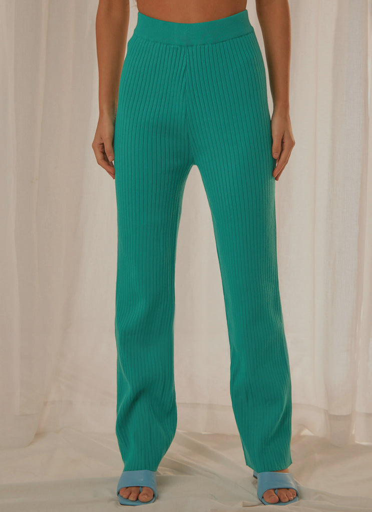 Only Vice Knit Pants - Jade Green