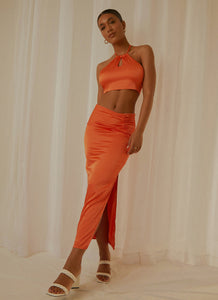 Monaco Maxi Skirt - Orange
