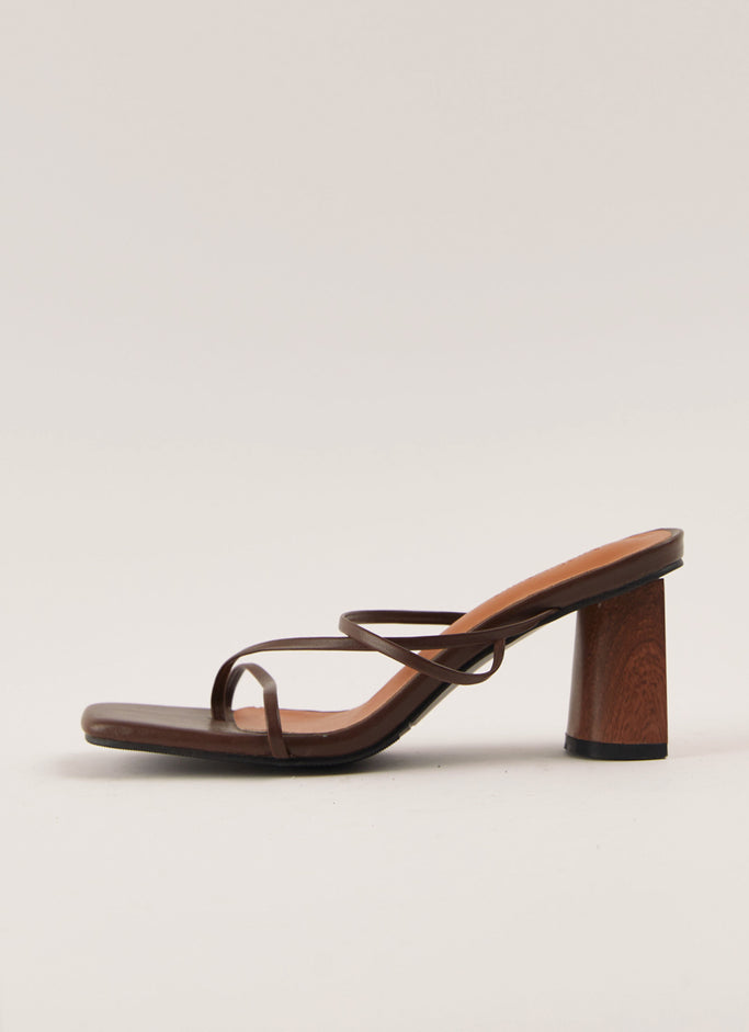 Willow Strappy Mule - Choc Brown