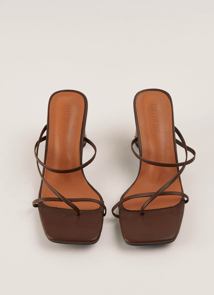 Willow Strappy Mule - Choc Brown