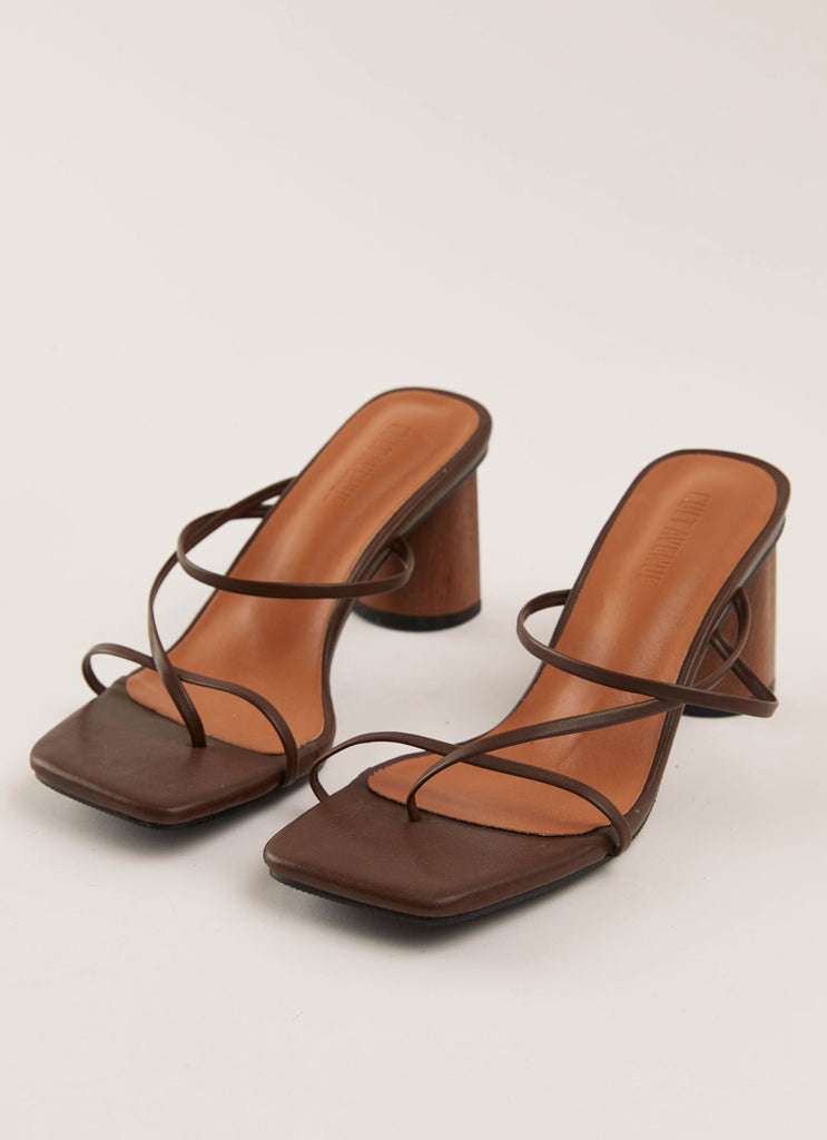 Willow Strappy Mule - Choc Brown