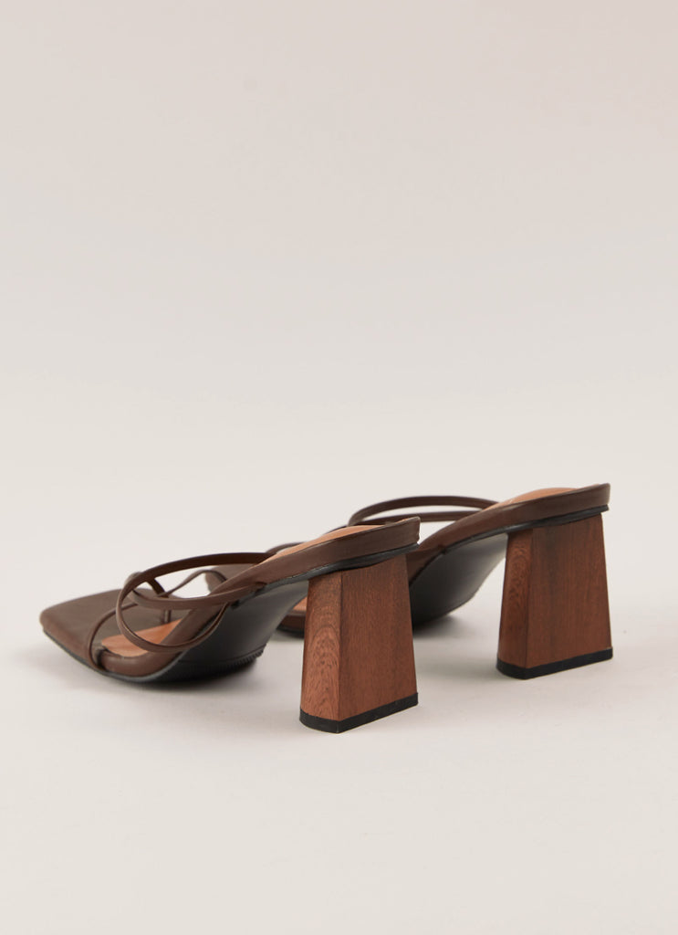 Willow Strappy Mule - Choc Brown