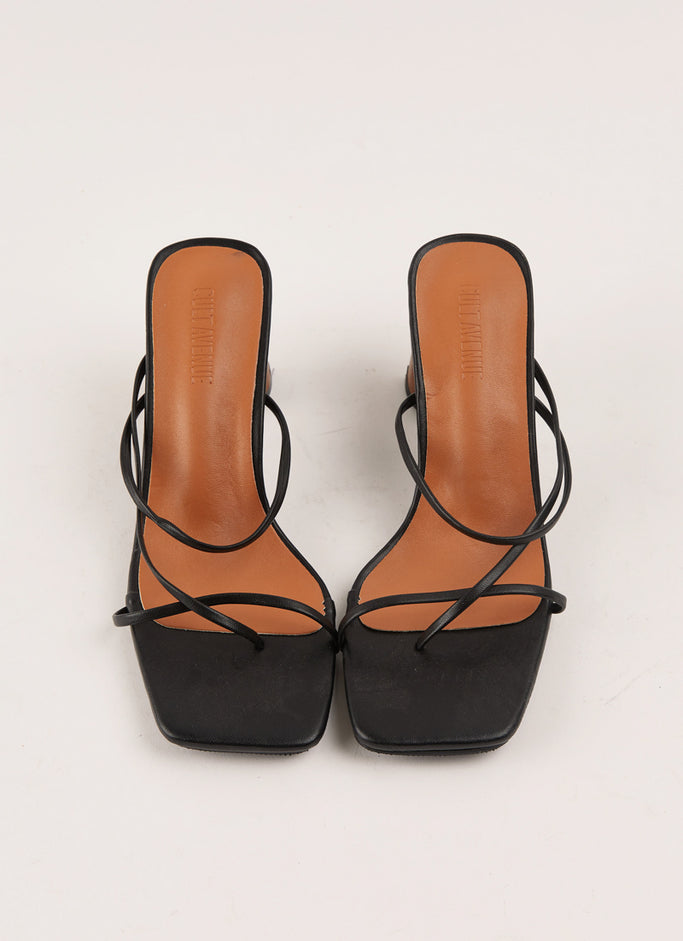 Willow Strappy Mule - Black