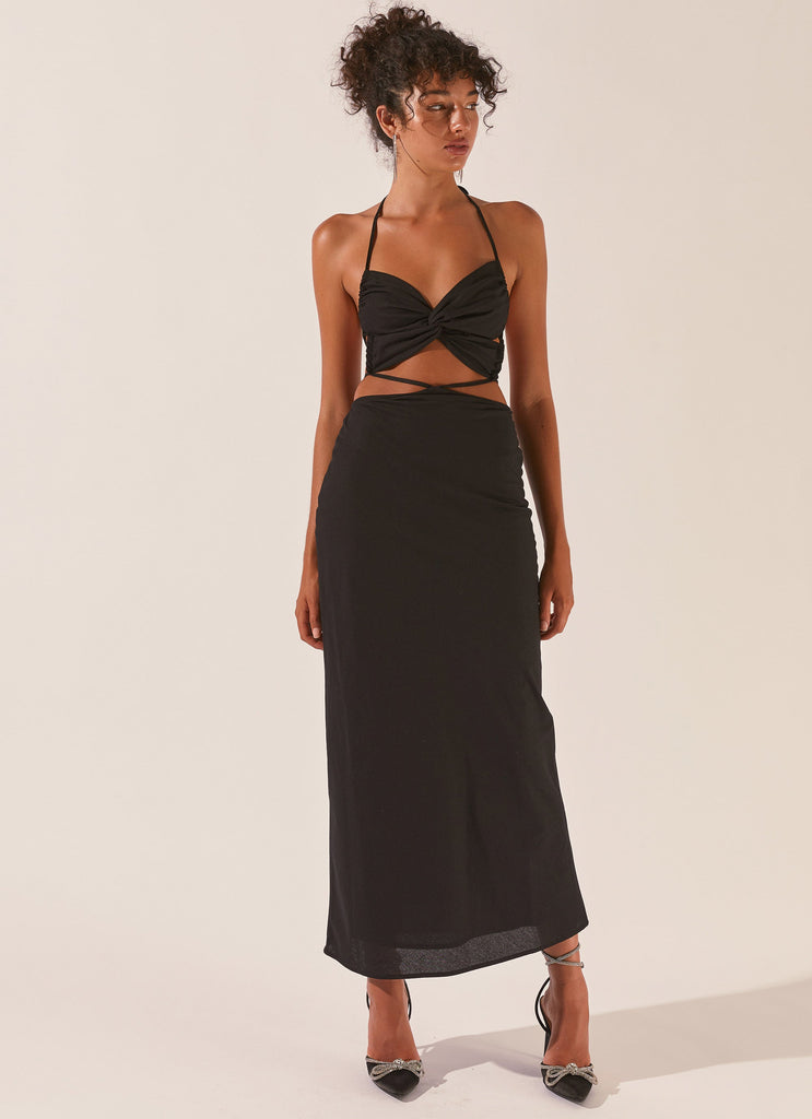 Summers In Saint Tropez Maxi Dress - Black