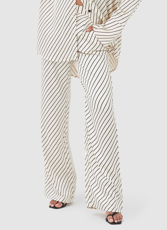 Norma Trousers - Diagonal Stripe