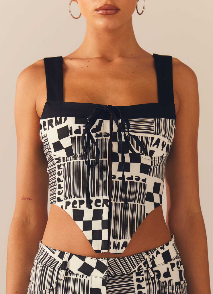 Play It Louder Bustier Top - Barcode