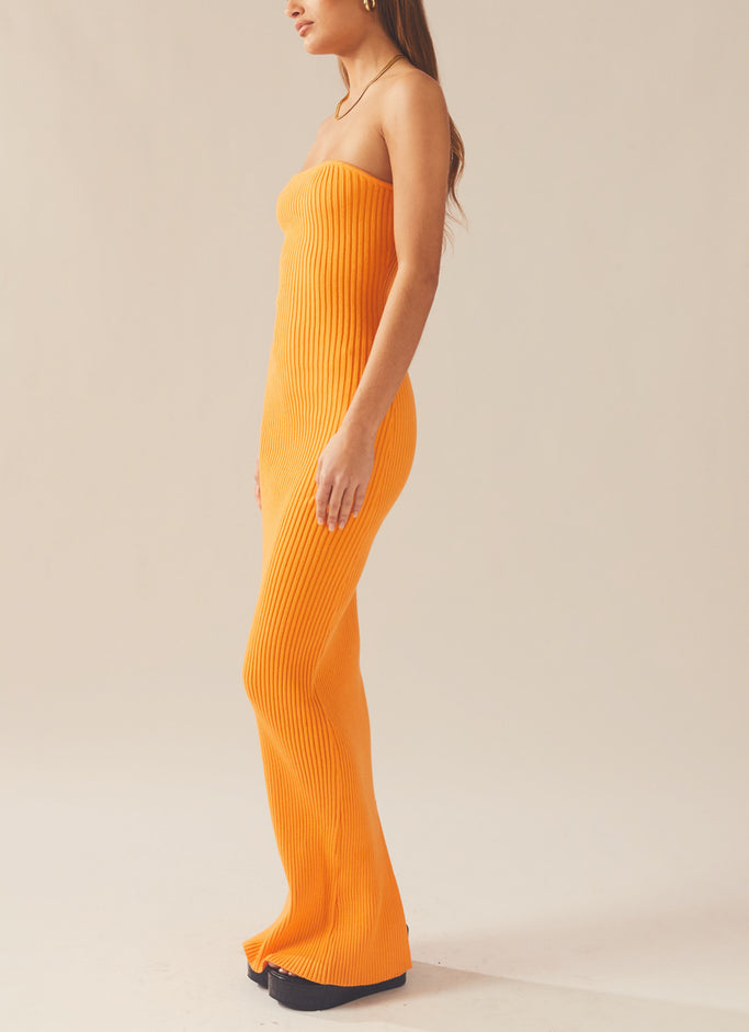 Amber Knit Dress - Orange