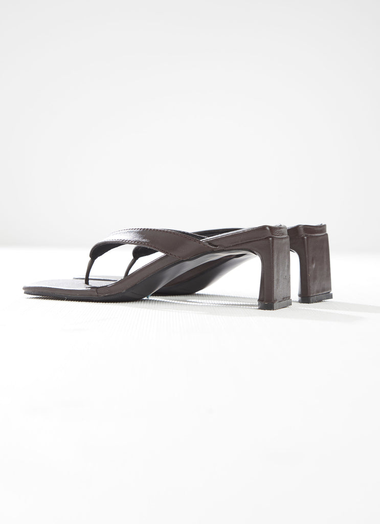 Cool Girl Summer Heels - Choc Brown