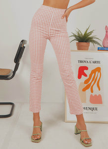 Palmero Pants - Pink Gingham