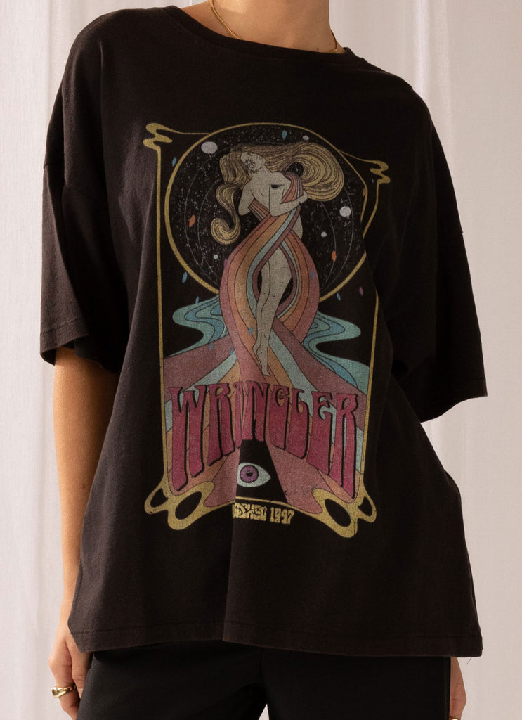 Cosmic Grace Tee - Worn Black